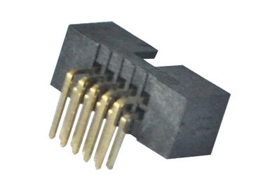 One Row Box Header Connector Right Angle Type PCB Board Gold Flash