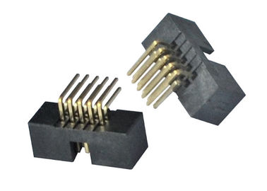 One Row Box Header Connector Right Angle Type PCB Board Gold Flash