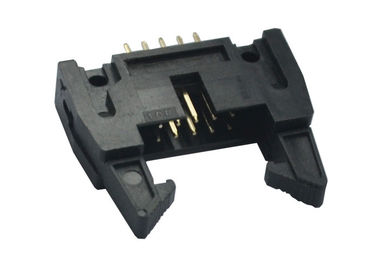 Fireproof 2.54mm Shrouded Header Connector 10 Pin Vertical Trough Hole