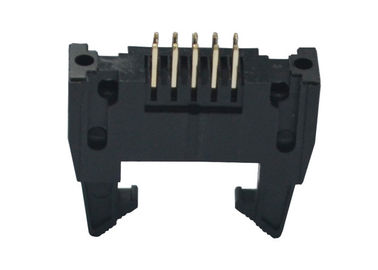 Fireproof 2.54mm Shrouded Header Connector 10 Pin Vertical Trough Hole