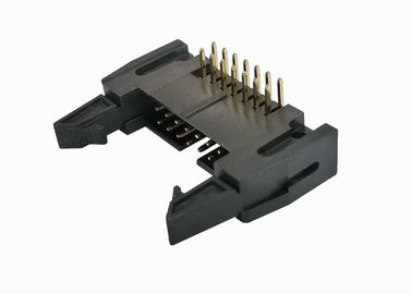 2.54mm Right Angle Pin Header 14 Pin Shrouded Connector Trough Hole 500V