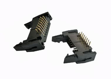 2.54mm Right Angle Pin Header 14 Pin Shrouded Connector Trough Hole 500V