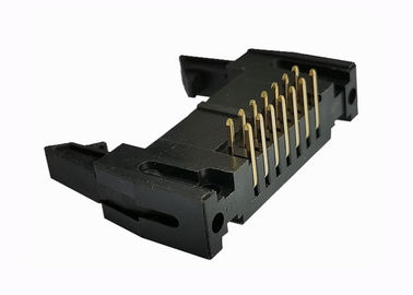 2.54mm Right Angle Pin Header 14 Pin Shrouded Connector Trough Hole 500V