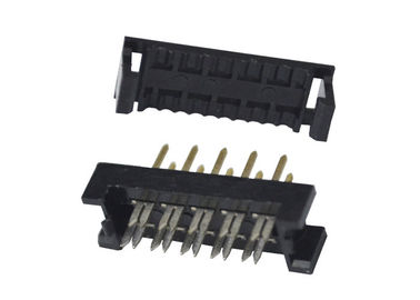 Male Header 10 Pin Idc Female Connector Gold / Tin Plating Contact Materials