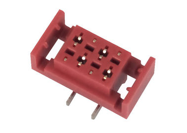 1.27 Mm Idc Connector Red Female Header 4 Pin 500AC Withstanding Voltage