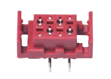 1.27 Mm Idc Connector Red Female Header 4 Pin 500AC Withstanding Voltage