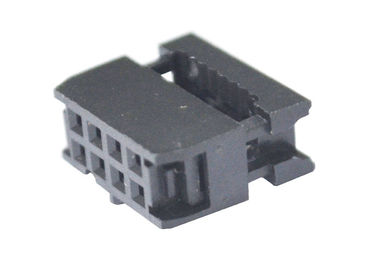 8 Pin Female IDC Wire Circuit Board Ribbon Connectors 2.54mm PBT Material