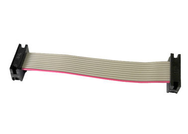 2.0mm IDC Shielded Flat Ribbon Cable 10 Pin Variable Length Gray Color