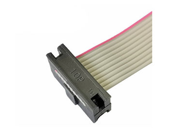 2.0mm IDC Shielded Flat Ribbon Cable 10 Pin Variable Length Gray Color