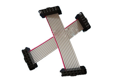 2.0mm IDC Shielded Flat Ribbon Cable 10 Pin Variable Length Gray Color