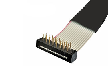 Gold Over Nickel IDC Flat Cable Assembly , Dual Row Computer Ribbon Cable