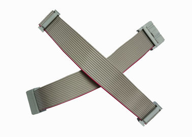 Grey IDC Flat Cable Assemblies Match Connector 2.54mm 40 Pin Variable Length