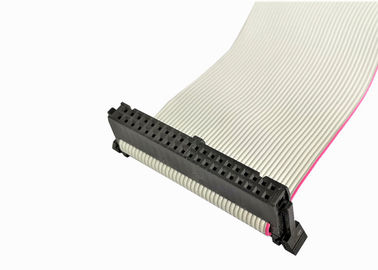 Grey IDC Flat Cable Assemblies Match Connector 2.54mm 40 Pin Variable Length