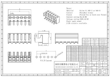 High Reliability BTB Connector Right Angle Board To Board Connector UL 94V 0