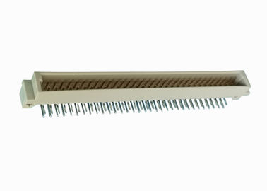 Male DIN 41612 Pcb Pin Connector 2X32 Pin Right Angle Type Beige Color
