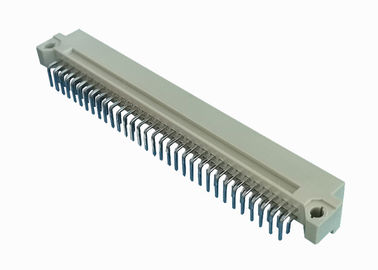Male DIN 41612 Pcb Pin Connector 2X32 Pin Right Angle Type Beige Color
