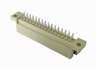 Straight DIN 41612 Connector Pcb Male Header 180 Degree Gold / Tin Over Nickel