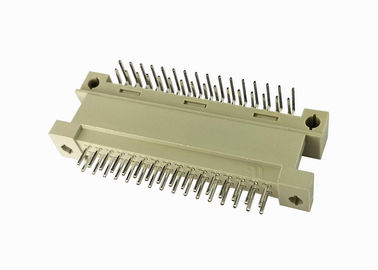 Straight DIN 41612 Connector Pcb Male Header 180 Degree Gold / Tin Over Nickel
