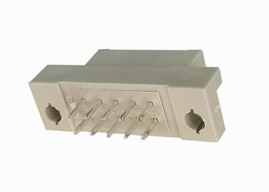 180 Degree DIN 41612 Connector Two Row Header 2x5 Pin Brass Contact Material