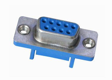 Blue 2.77mm 9 Pin D Type Female Connector Solder DP Socket Straight Type
