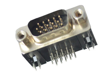 Customized 15 Pin DB D SUB Connector Male Straight Max Contact Resistance