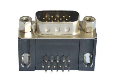 Customized 15 Pin DB D SUB Connector Male Straight Max Contact Resistance