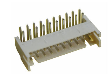 Beige 20 Pin Wire To Board Header 2.0mm Pitch Right Angle DIP Type Brass