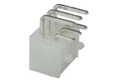 White Right Angle 6 Pin Header Wafer Pcb Wire To Board Connectors 30m Ohm