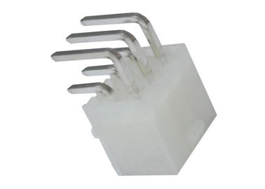 White Right Angle 6 Pin Header Wafer Pcb Wire To Board Connectors 30m Ohm