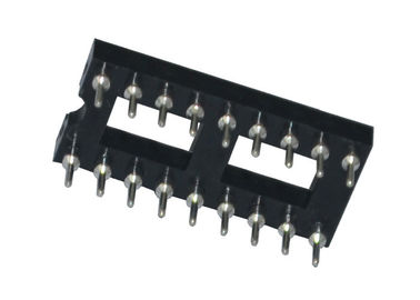 Round Hole 2.54mm IC Socket 18P Straight Pin Header Connector 180 Degree