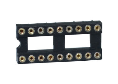 Round Hole 2.54mm IC Socket 18P Straight Pin Header Connector 180 Degree