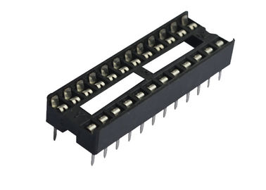 Square Hole Straight Integrated Circuit Socket 2.54mm 24 Pin Connector