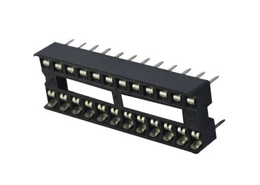 Square Hole Straight Integrated Circuit Socket 2.54mm 24 Pin Connector