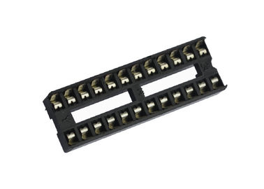 Square Hole Straight Integrated Circuit Socket 2.54mm 24 Pin Connector