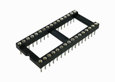Brass Socket Ic 16 Pin 180°Two Row 2.54mm Pitch 7.62 Card Edge Connector