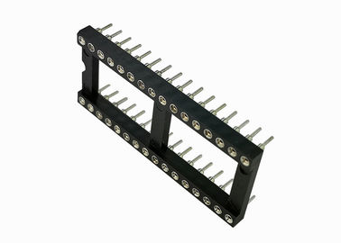 Brass Socket Ic 16 Pin 180°Two Row 2.54mm Pitch 7.62 Card Edge Connector