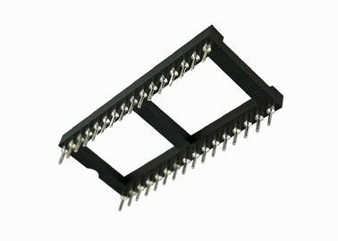 Brass Socket Ic 16 Pin 180°Two Row 2.54mm Pitch 7.62 Card Edge Connector