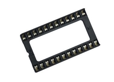 Black IC Socket DIP Square Hole Row Of Pitch 15.24mm PCB Board Connector