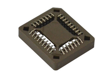 32 Pin PLCC IC Socket Connector 1.27mm Pitch SMT Type Gold / Tin Plating