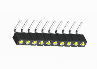 16 Pin Black Round Female Header Connector 1.27mm Single Row Right Angle