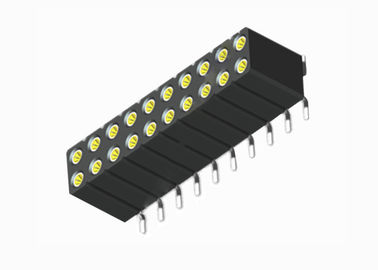 High Temperature Round Female Pin Header Connector 1.27mm Pitch Dual Row