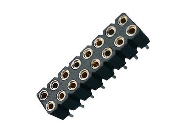 Machined Round Female Pin Header Connector DIP PPS 2.54mm 180°  UL94V 0