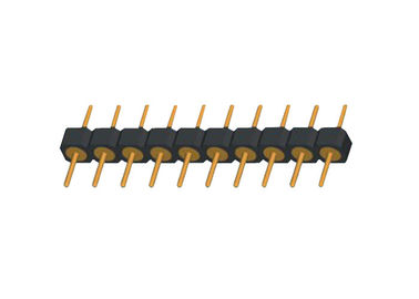2.54mm Through Hole Pin Header Single Row 180 Degree DIP Type 10 Pin Connector