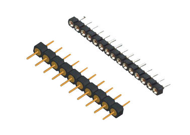 2.54mm Through Hole Pin Header Single Row 180 Degree DIP Type 10 Pin Connector