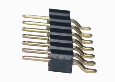 Horizontal Round Male Header Connector Single Row 6 Pin Vertical Mount SMT