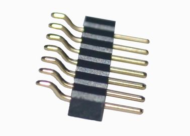 Horizontal Round Male Header Connector Single Row 6 Pin Vertical Mount SMT