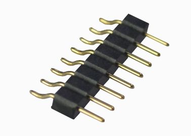 Horizontal Round Male Header Connector Single Row 6 Pin Vertical Mount SMT