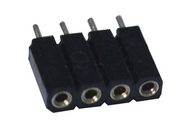 Single Row Straight PCB Female Header Connector Withstand Voltage 500 V