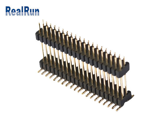 Double Layer 40P PA6T Insulator Pin Header Connector 1.0*1.5mm