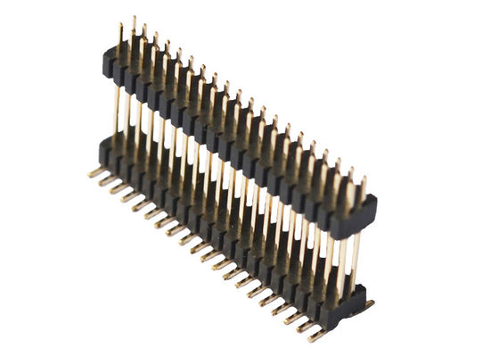 Double Layer 40P PA6T Insulator Pin Header Connector 1.0*1.5mm